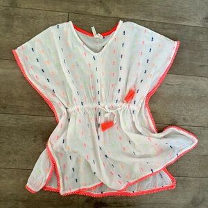 Saks 5th Young Dimension Girls Pineapple & Tassel Swim Coverup dress size 6/7